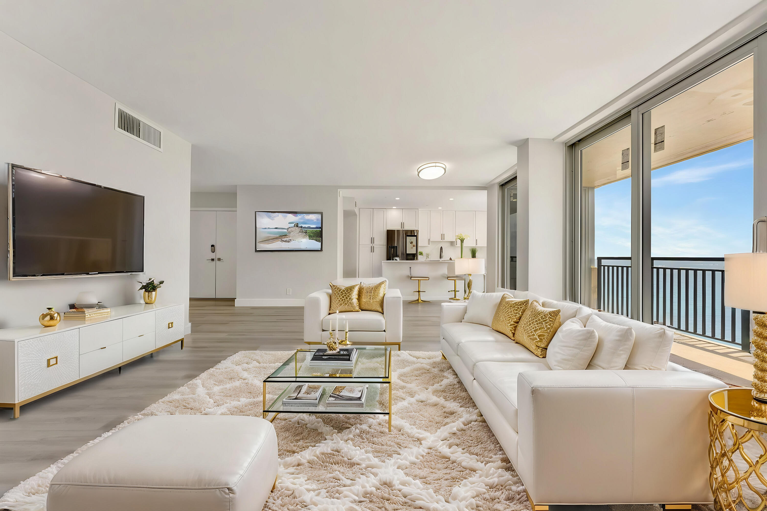 1180 South Ocean Boulevard, Unit 15B Boca Raton, FL 33432 - Photo 9 of 32 Virtually Staged Living Room