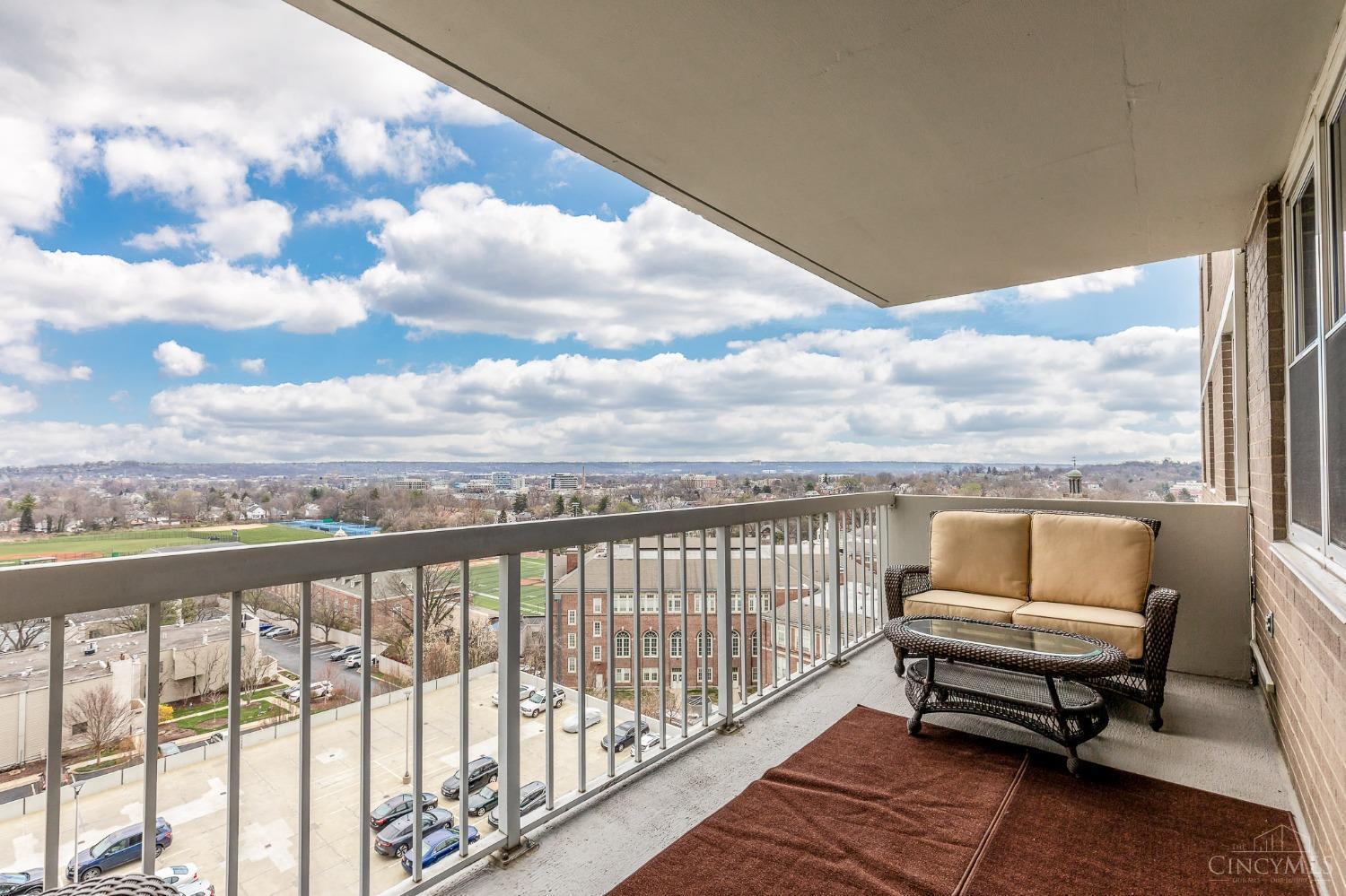 2444 Madison Road, Unit 901 Cincinnati, OH 45208 - Photo 29 of 44 Enjoy the outdoors and take in the beautiful views of Hyde Park from the private covered terrace.