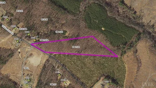 a view of a red and white house