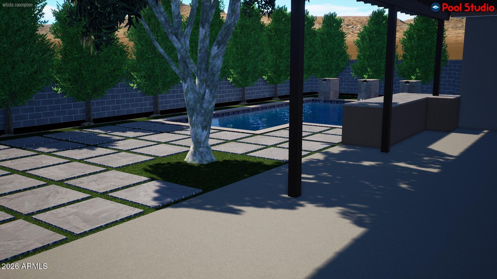 6850 North 2nd Street Phoenix, AZ 85012 - Photo 52 of 56 Pool Rendering