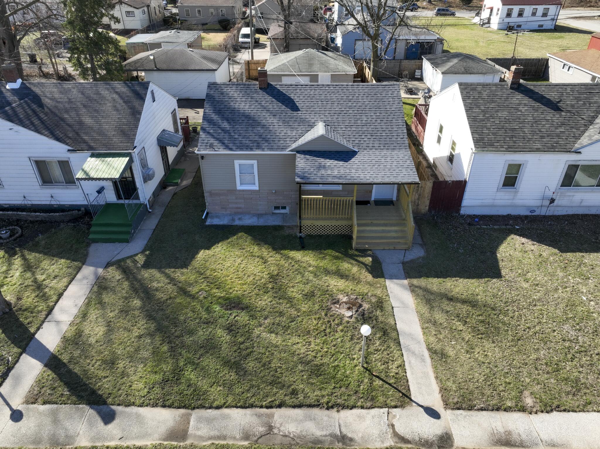 418 Dallas Street Gary, IN 46406 - Photo 16 of 22 an aerial view of a house with a yard