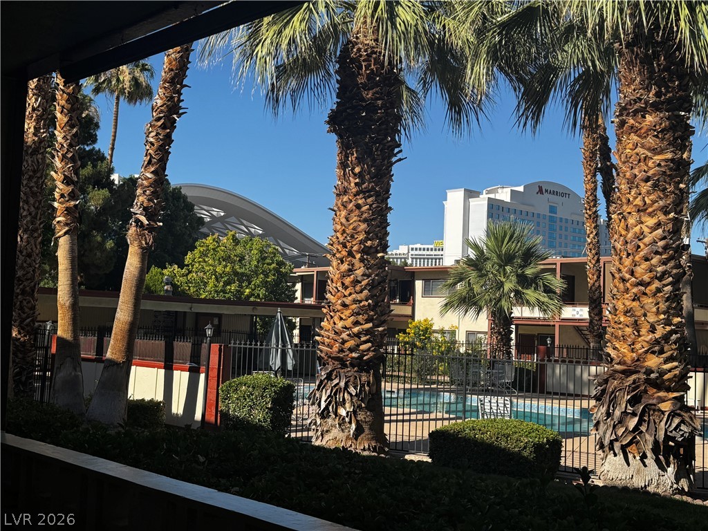 350 East Desert Inn Road, Unit C103 Las Vegas, NV 89109 - Photo 16 of 23 A refreshing pool nestled among tropical palms