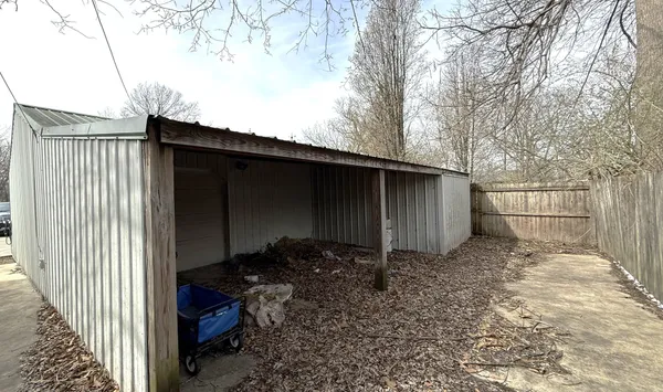 a backyard of a house