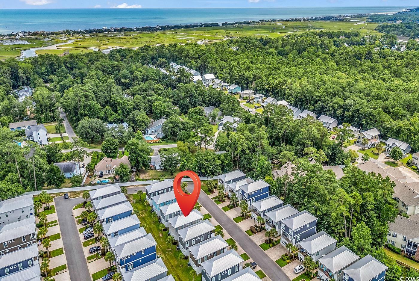 202 Clam Digger Loop Pawleys Island, SC 29585 - Photo 27 of 28 Aerial view of property's location with a nearby b