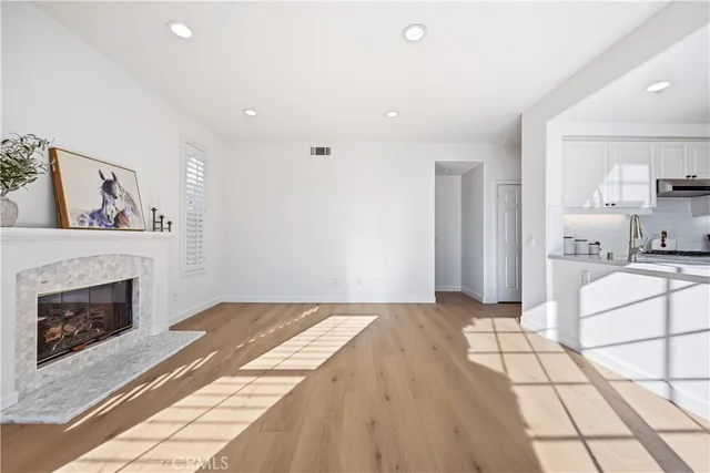 a view of a hallway with staircase