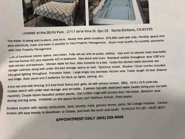 $64,900 | 2717 De Lane, Santa Barbara, CA 93101