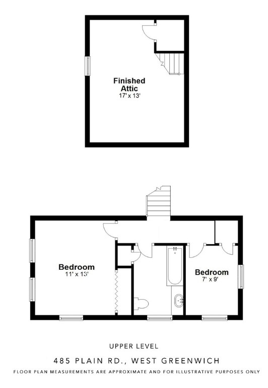 485 Plain Road West Greenwich, RI 02817 - Photo 39 of 40 Upper Level Floor Plan