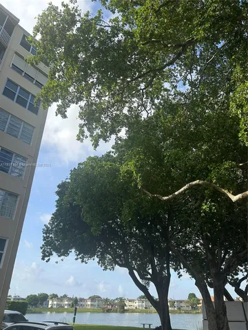 a view of tree in front of house