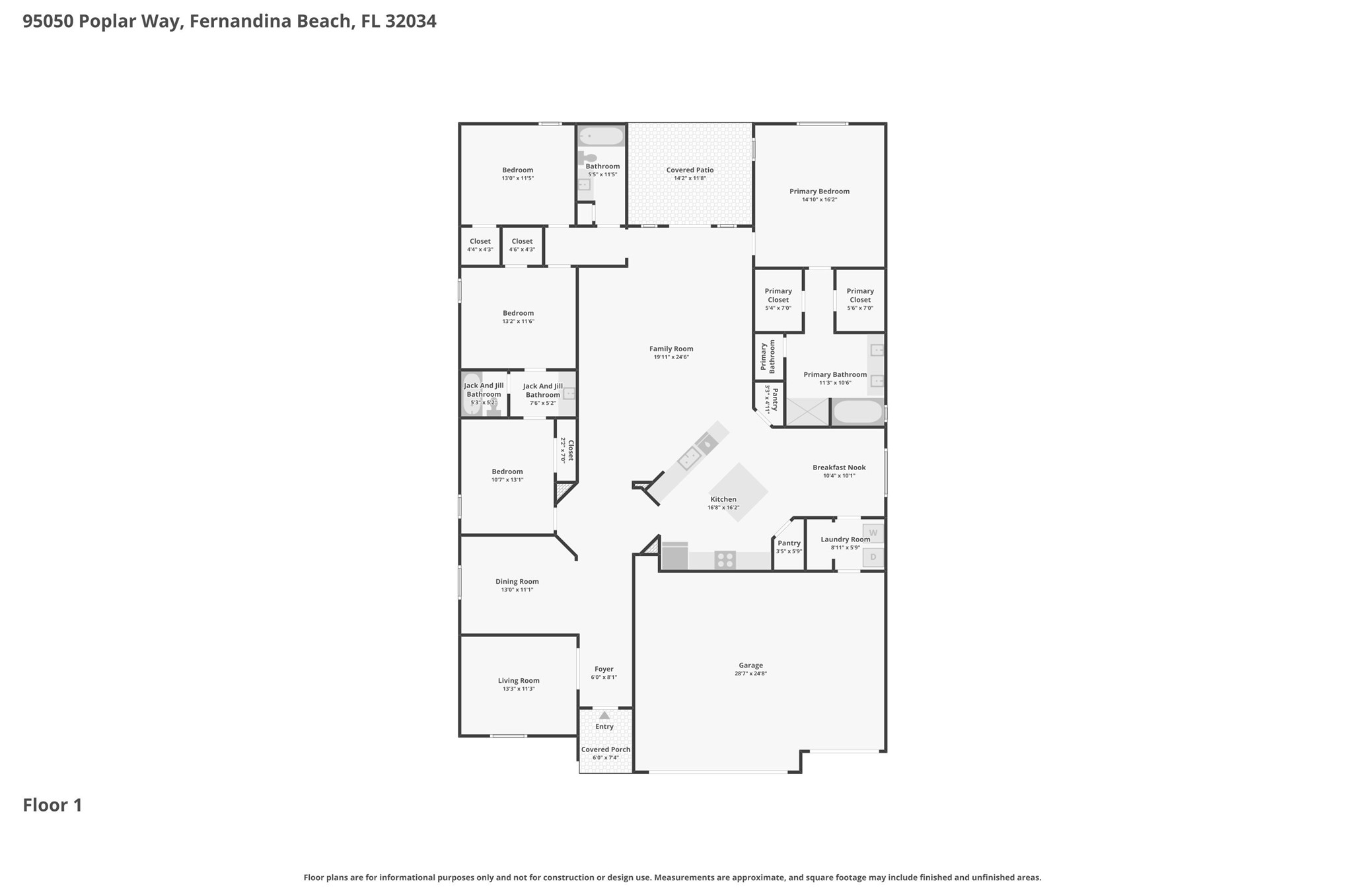 95050 Poplar Way Fernandina Beach, FL 32034 - Photo 42 of 42 a picture of a floor plan