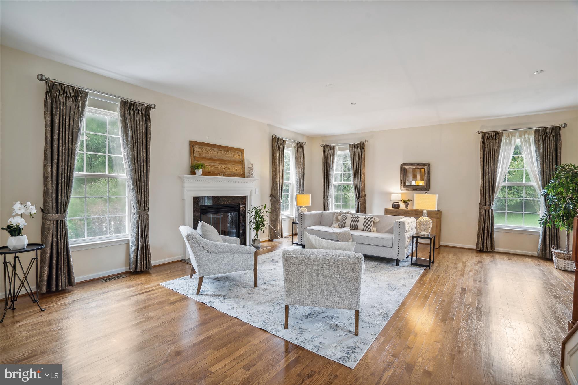 8205 New Cut Road Severn, MD 21144 - Photo 12 of 52 Living room with fireplace