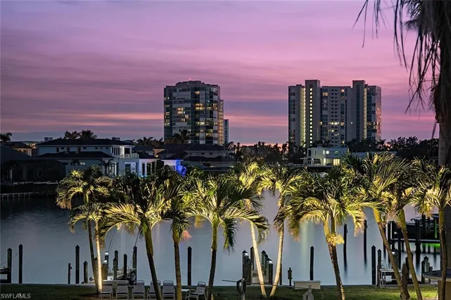 a view of a city with tall buildings