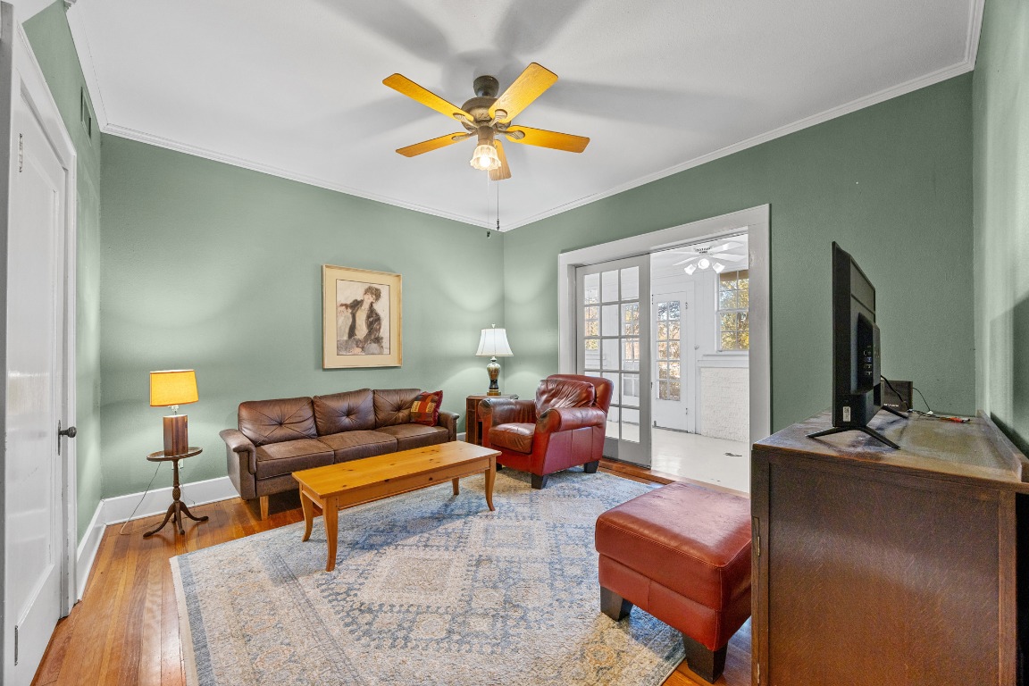 1006 Maple Street Lockhart, TX 78644 - Photo 13 of 32 Living area featuring hardwood / wood-style floors