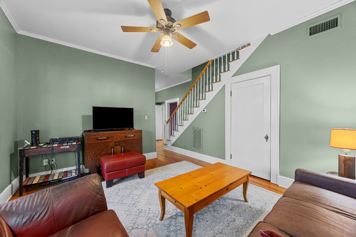 1006 Maple Street Lockhart, TX 78644 - Photo 14 of 32 Living area featuring hardwood / wood-style floors