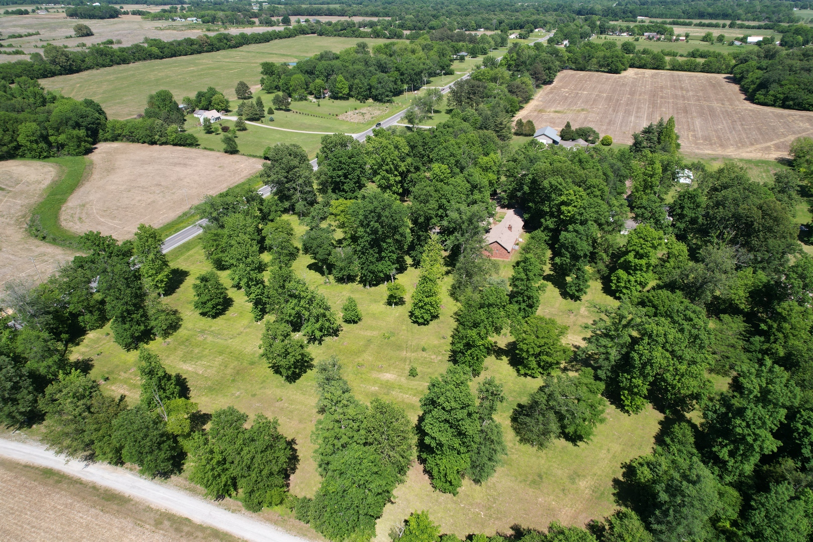 5996 South US 45 Road Metropolis, IL 62960 - Photo 40 of 41 an aerial view of house with yard