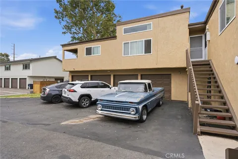 a car parked in front of a house