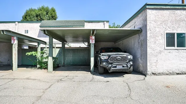 a view of a car garage