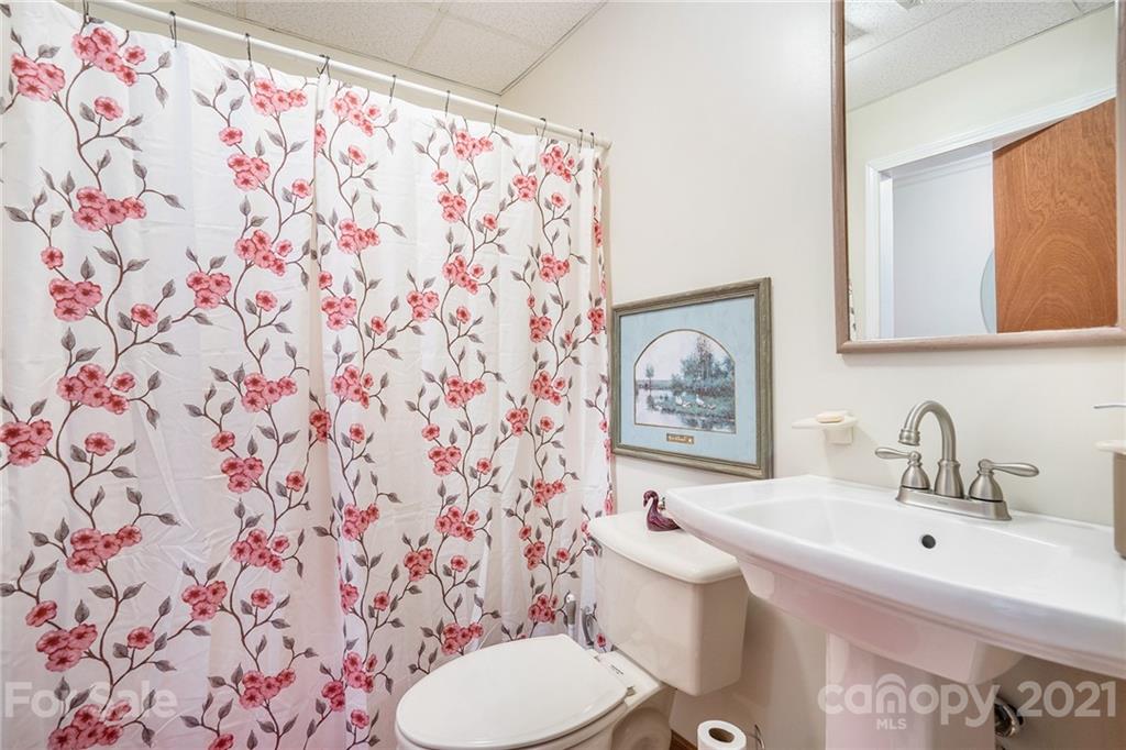 1251 Crossland Road Clover, SC 29710 - Photo 25 of 45 a bathroom with a sink toilet and shower curtain