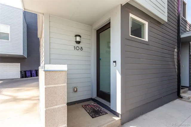 a view of a door of the house