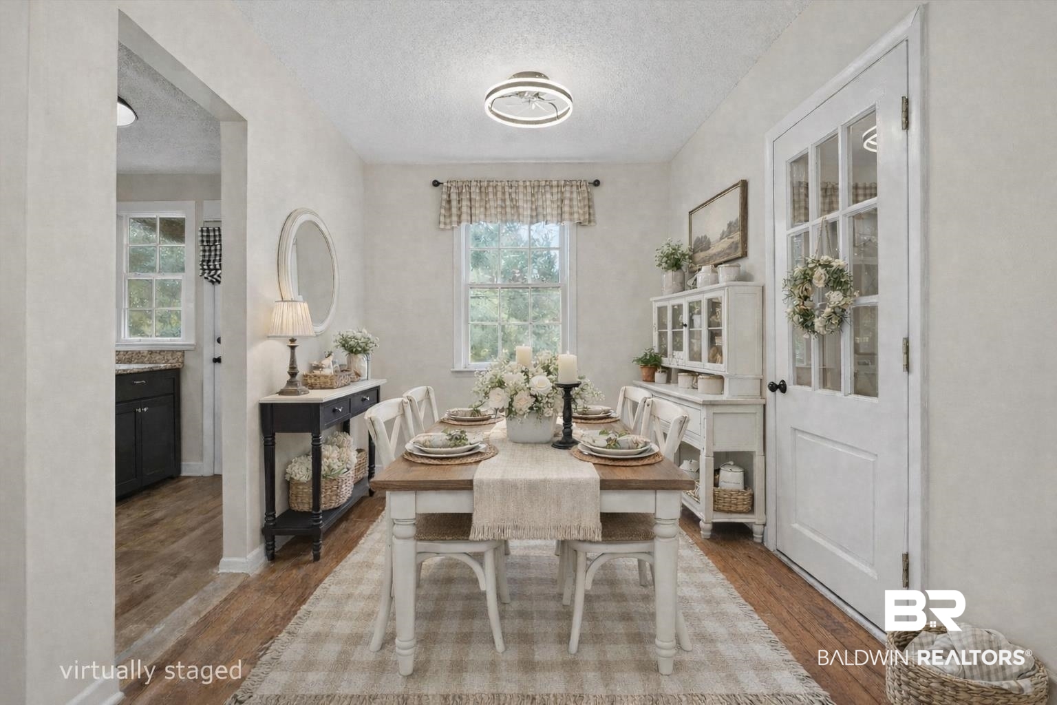 5117 Norton Lane Mobile, AL 36608 - Photo 4 of 35 Dining room featuring wood finished floors and a textured ceiling