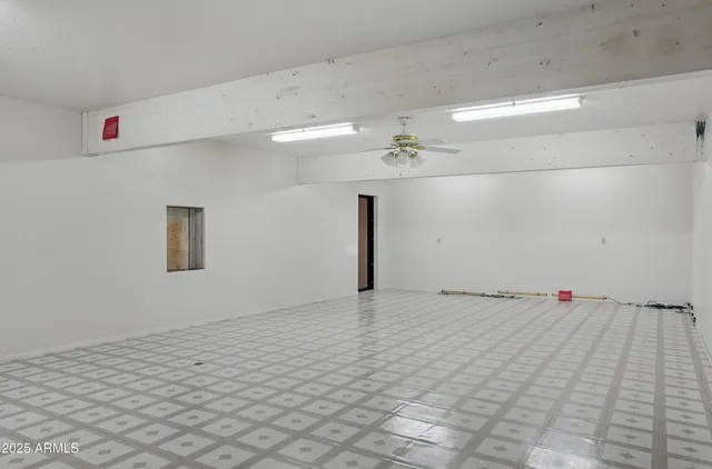 an empty room with a window