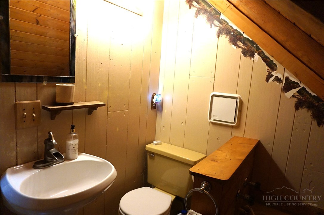557 White Pine Road Newland, NC 28657 - Photo 11 of 41 a bathroom with a toilet a sink and mirror