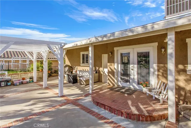 a view of a house with a patio