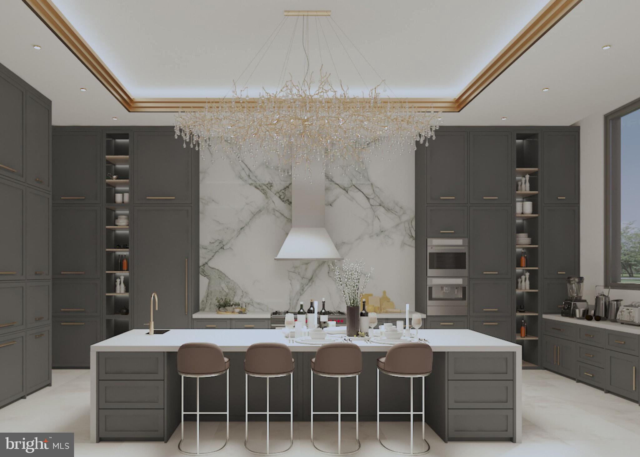 7716 Georgetown Pike McLean, VA 22102 - Photo 13 of 22 a view of a dining room with furniture and chandelier