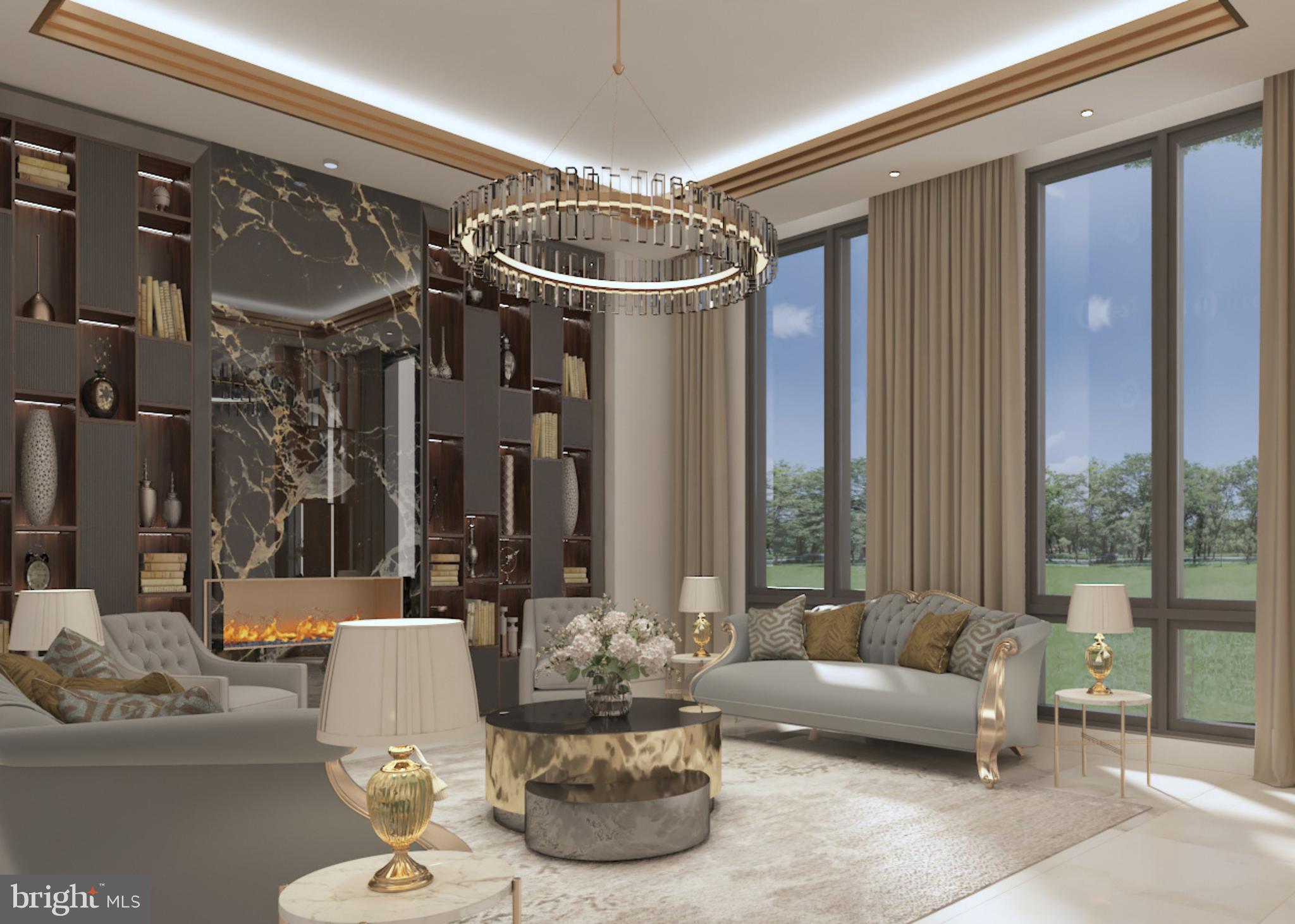 7716 Georgetown Pike McLean, VA 22102 - Photo 15 of 22 a living room with patio furniture and a chandelier