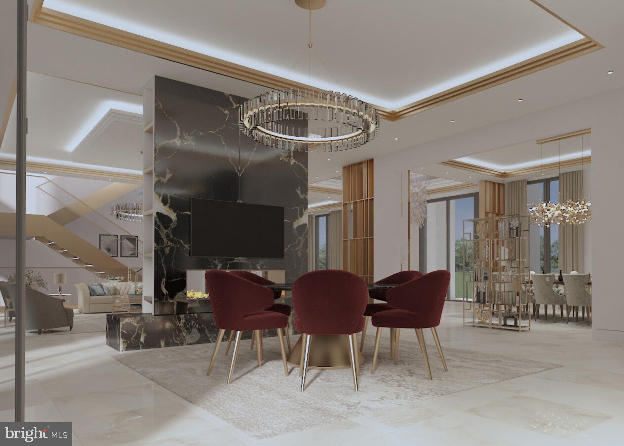 7716 Georgetown Pike McLean, VA 22102 - Photo 17 of 22 a dining room with furniture and chandelier