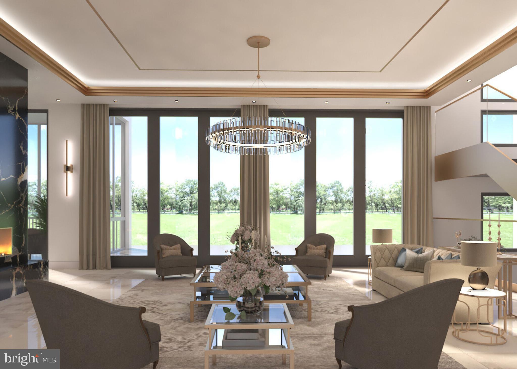 7716 Georgetown Pike McLean, VA 22102 - Photo 8 of 22 a living room with furniture and floor to ceiling windows