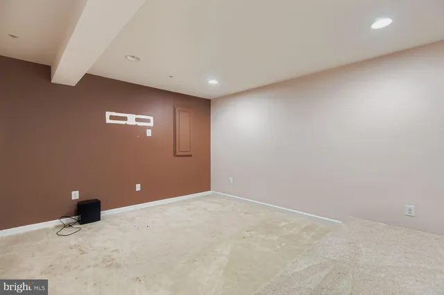 a view of balcony with wooden floor