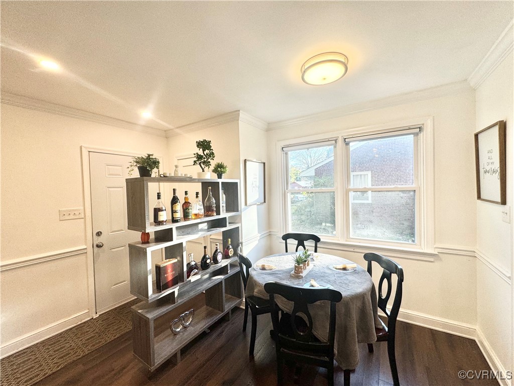 7300 Vernon Road Henrico, VA 23228 - Photo 4 of 20 Dining room featuring ornamental molding and dark