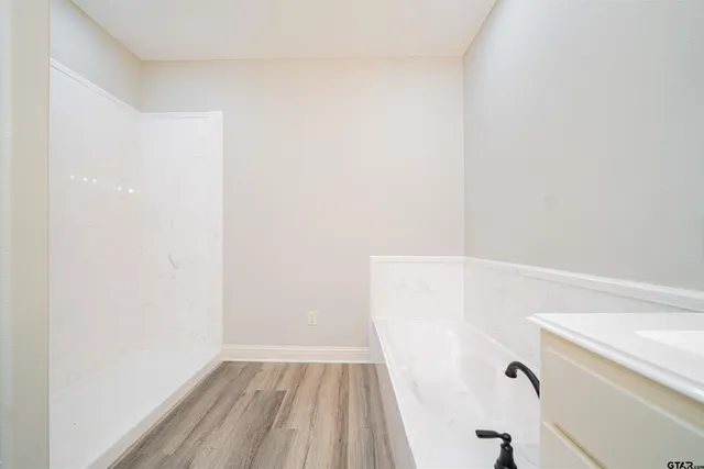 a view of small space with racks on the wall