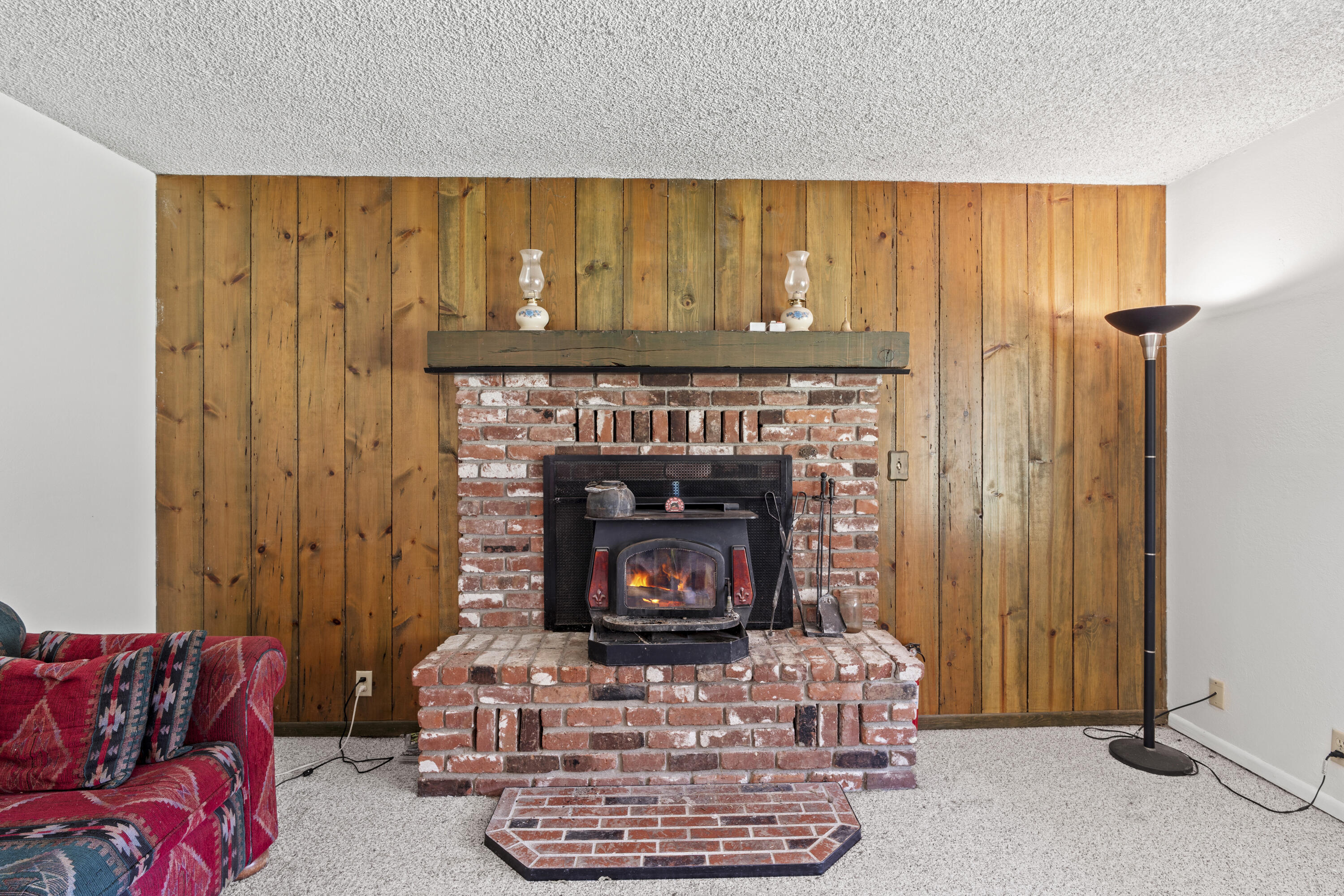 2800 Cedar Flat Road Williams, OR 97544 - Photo 11 of 48 Living Room w/ Wood Burning Insert