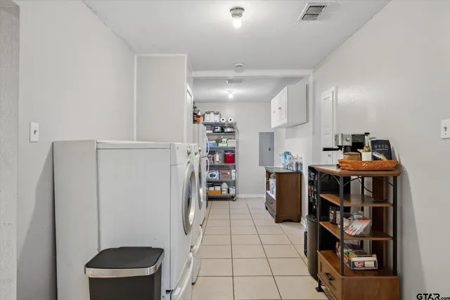 a room with storage and utility