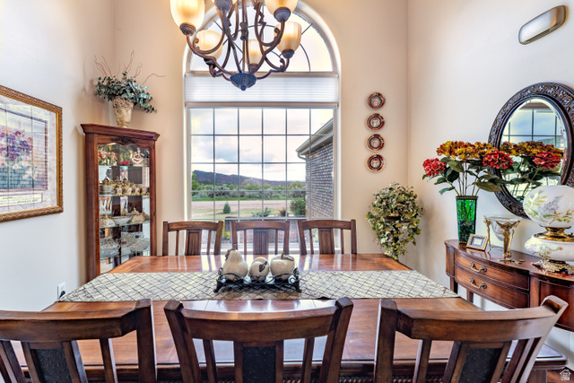 7343 North Sawtooth Cv Road Vernal, UT 84078 - Photo 7 of 64 Formal dining area with arched window