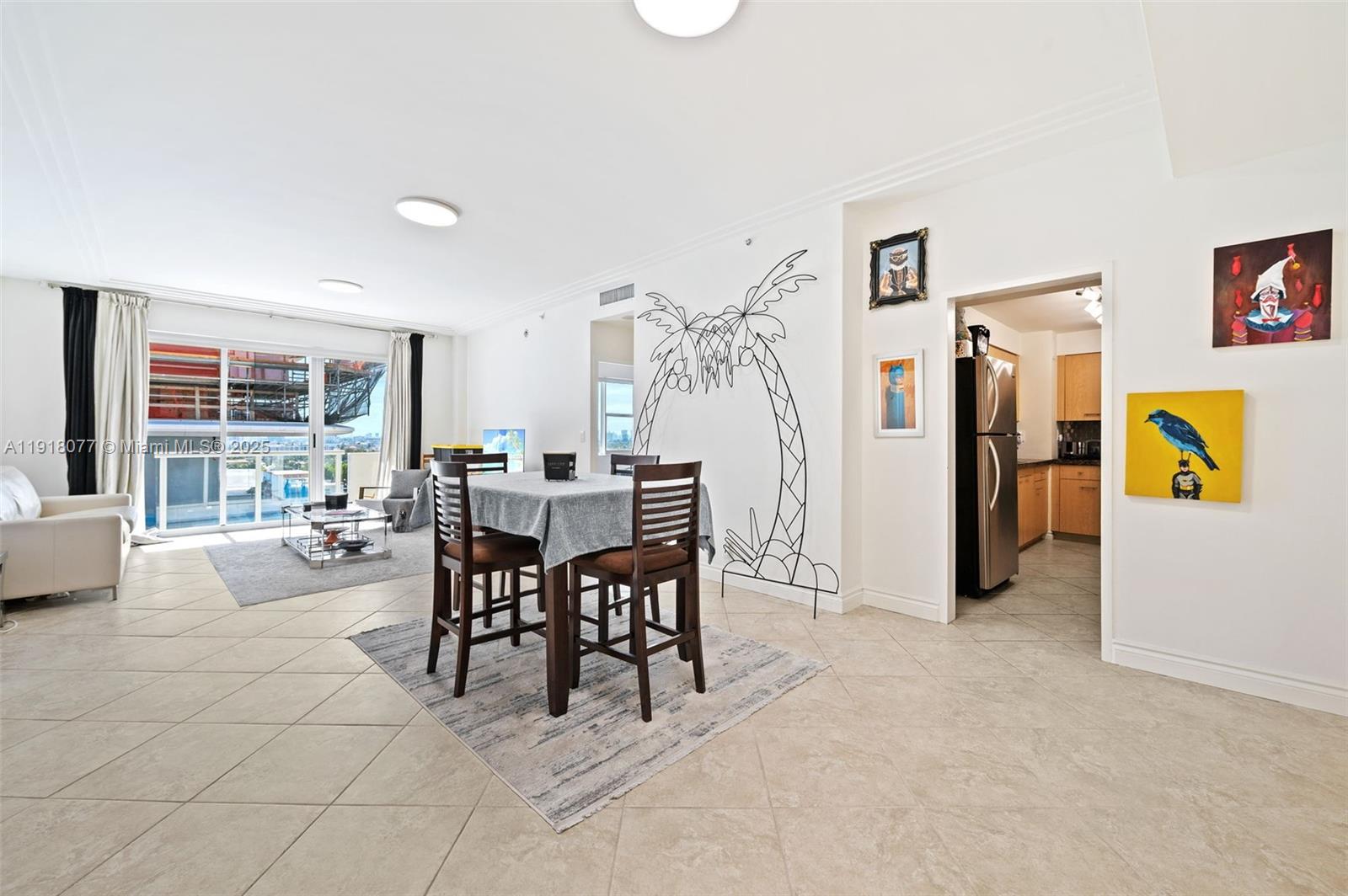 a view of a livingroom with furniture and window