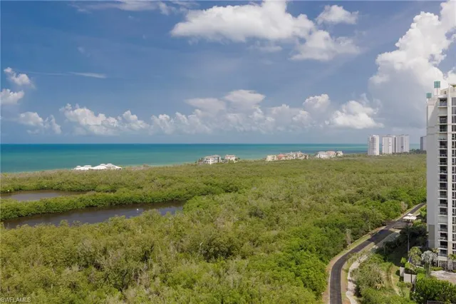 a view of lake and mountain
