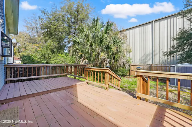 a view of balcony with deck