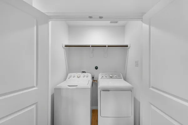 a view of a backyard with a garden