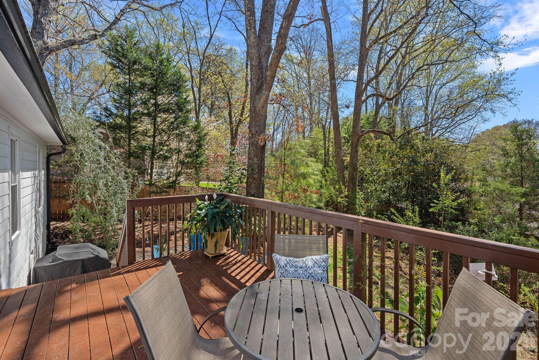 5236 Auburndale Road Charlotte, NC 28205 - Photo 21 of 26 a view of balcony with furniture and trees