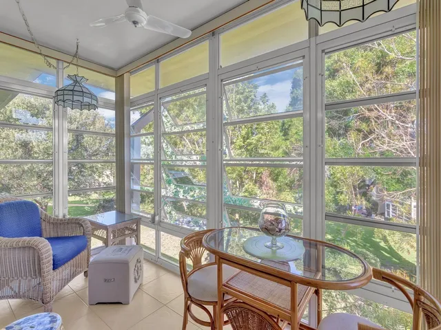 a view of an outdoor space and swimming pool