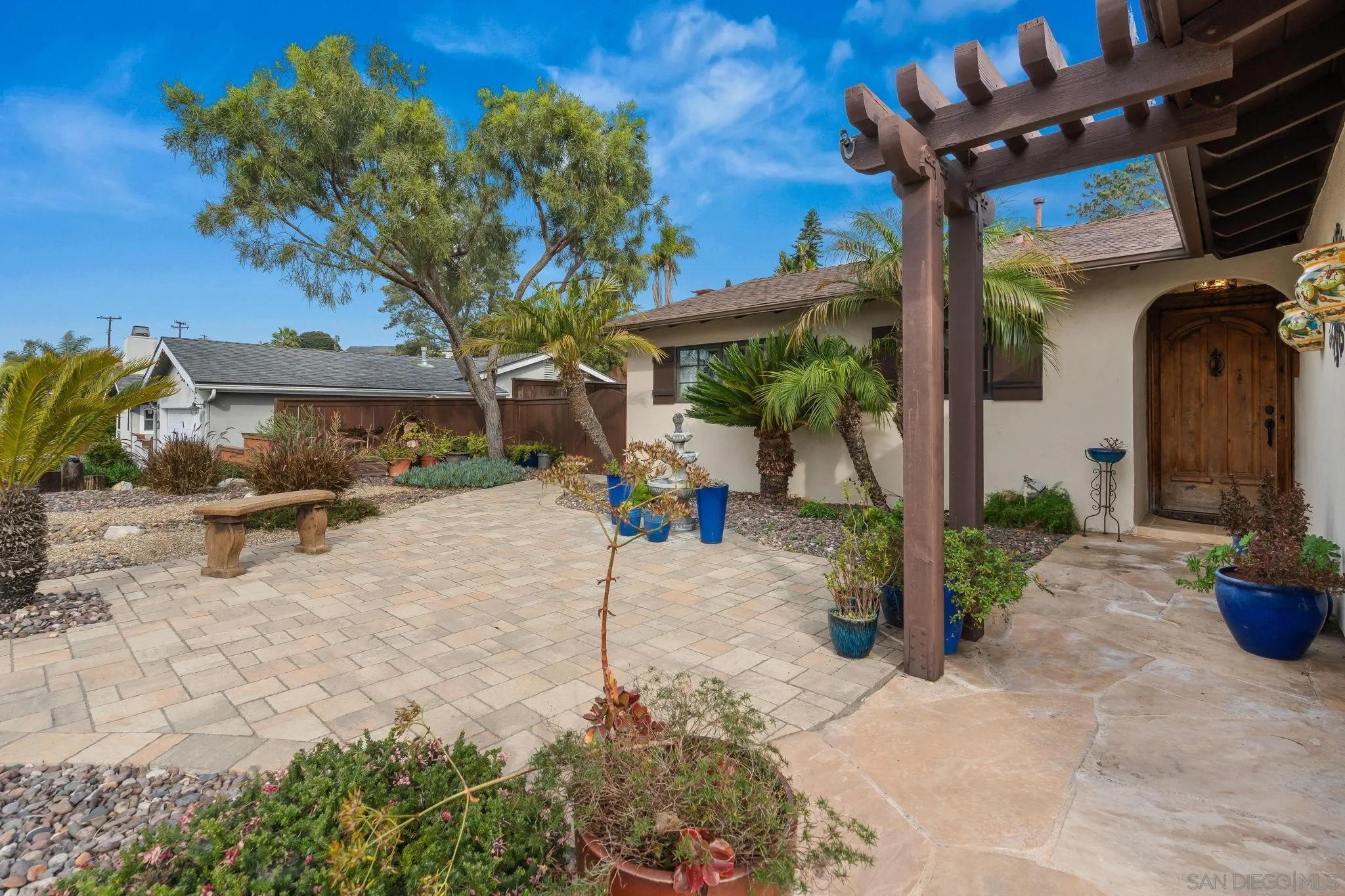 Front patio and hardscape.