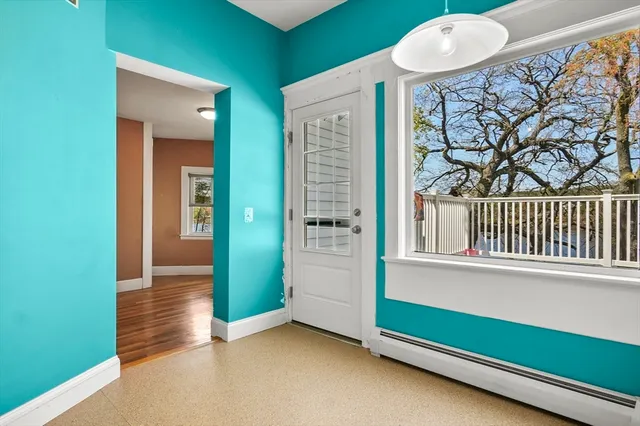 wooden floor in a room
