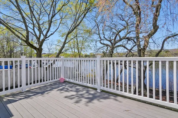 a view of wooden deck
