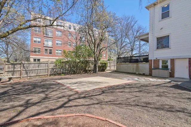 a view of a building with a outdoor space