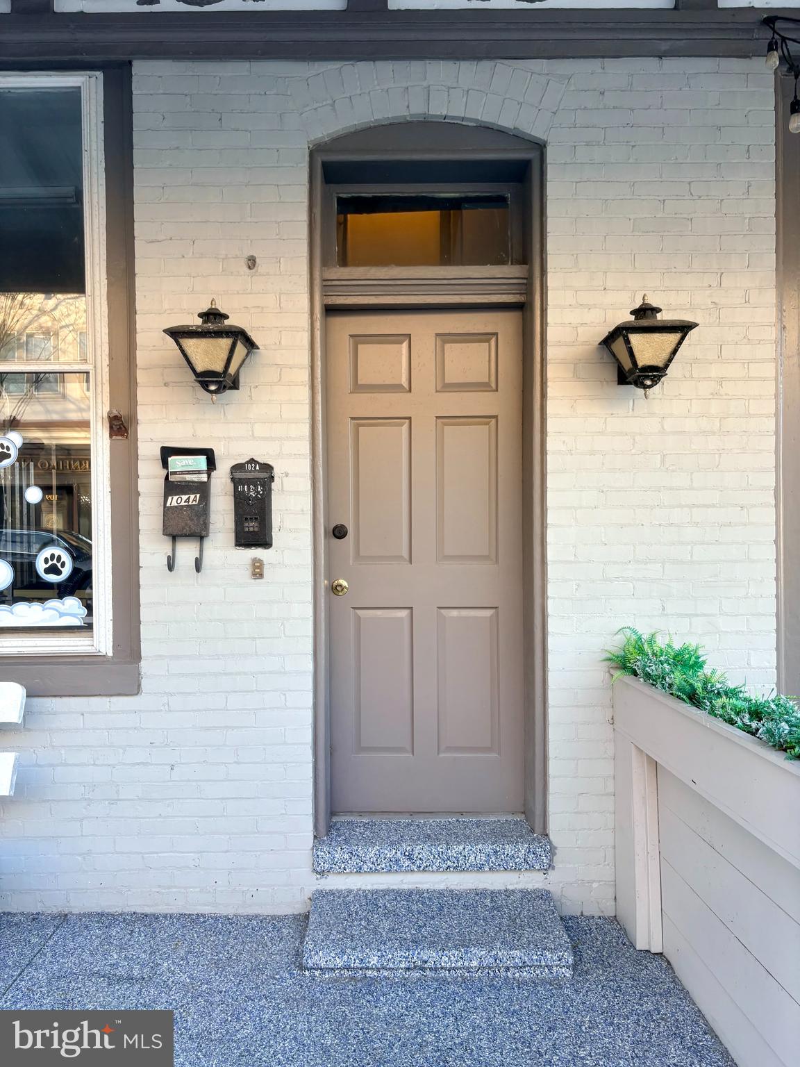 a view of front door of house