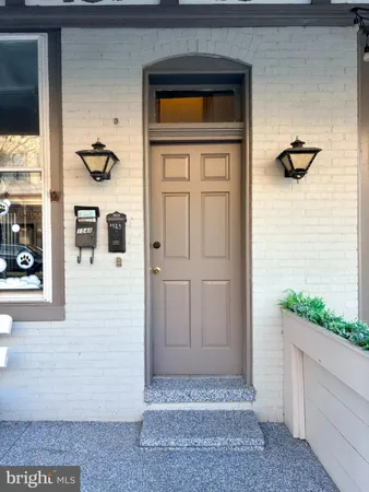 a view of front door of house