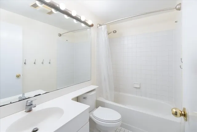 a bathroom with a sink mirror toilet and bathtub