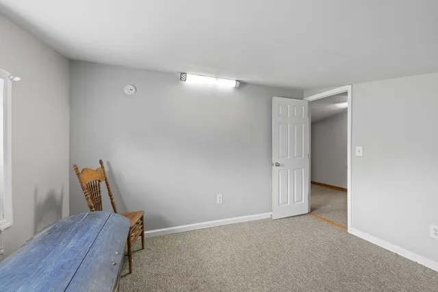 a view of a lake in middle of the town